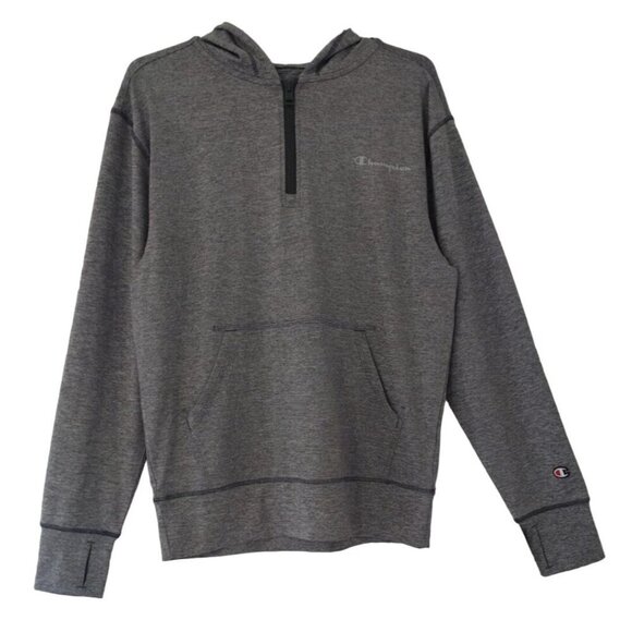 Champion Men's Moisture-Wicking Hoodie Half-Zip Gray Size M, NWT - Picture 1 of 10
